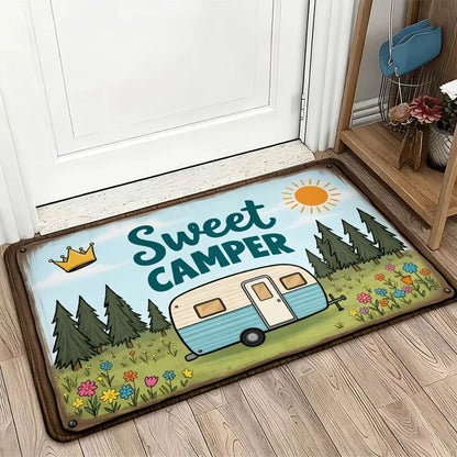Vintage Camper Van Welcome Doormat