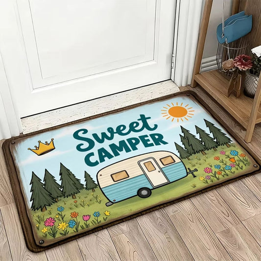 Vintage Camper Van Welcome Doormat