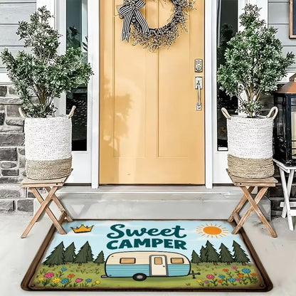 Vintage Camper Van Welcome Doormat