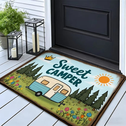 Vintage Camper Van Welcome Doormat
